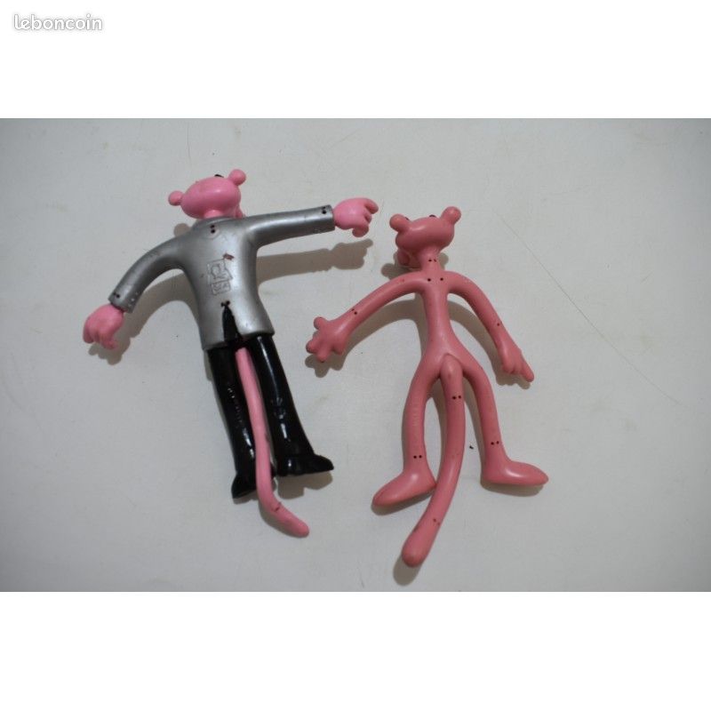 FIGURINE PVC PANTHÈRE rose pink panther - 8 cm - rollers - SAN CARLO