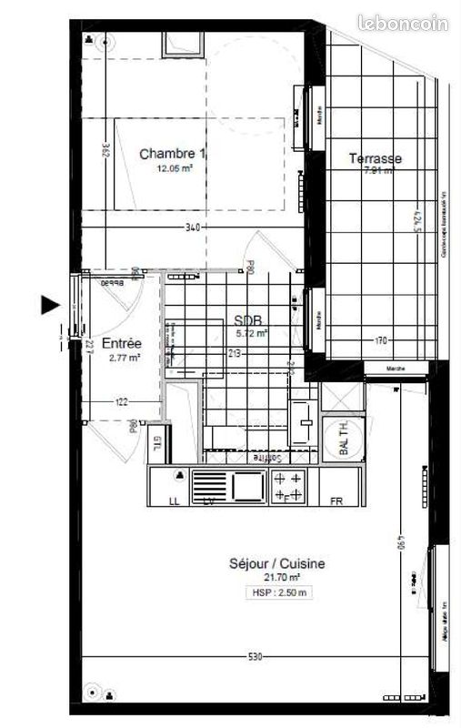 Appartement 2 pièces 42 m² · à Lille · 42,2 m² · 690 €