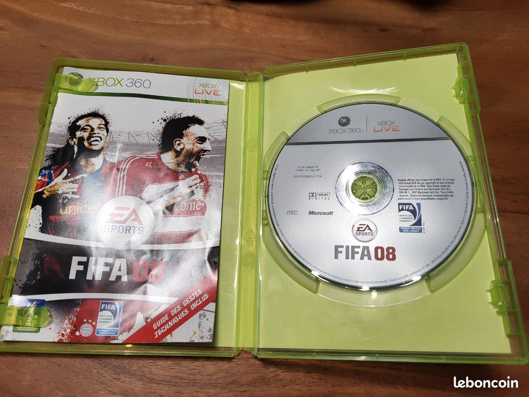 Jeu XBOX 360 FIFA 08 - Version Française, Sans Notice - Occasion Fonctionnelle