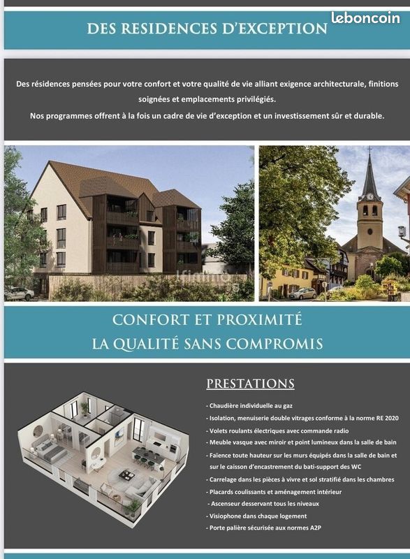 Appartement 3 pièces 62 m² · à Villé · 62 m² · 245 247 €
