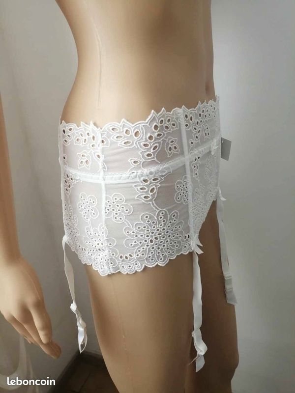 Porte-Jarretelle Lise Charmel Taille M Blanc Neuf Avec Étiquettes Dentelle Féminin
