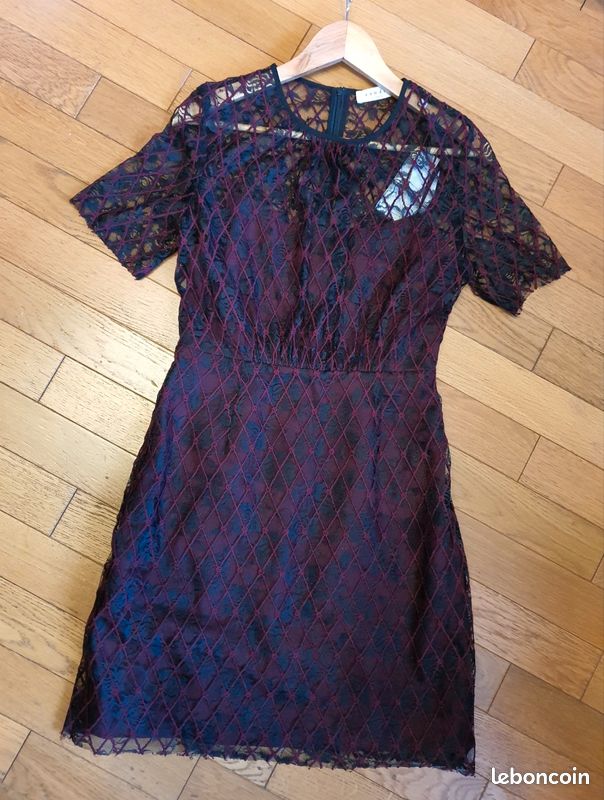Robe Noire Sandro Paris Reason - Taille 2 Neuve Avec étiquettes - Robe Habillée Sandro Neuve