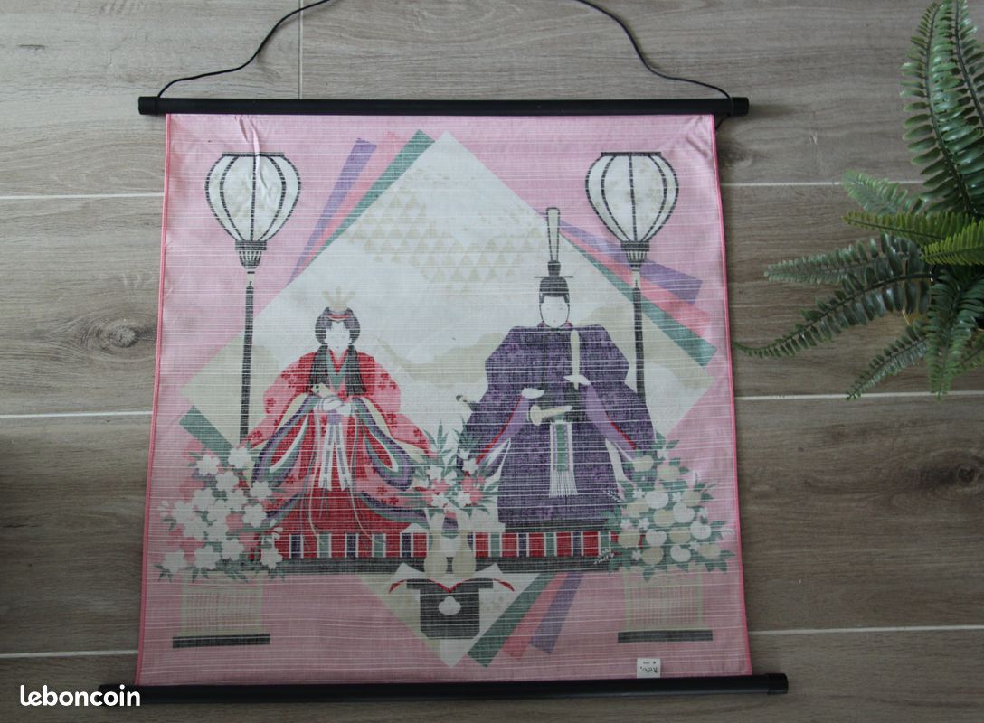 Kakemono japonais – impression Hina Dolls (Hinamatsuri) (image 4)