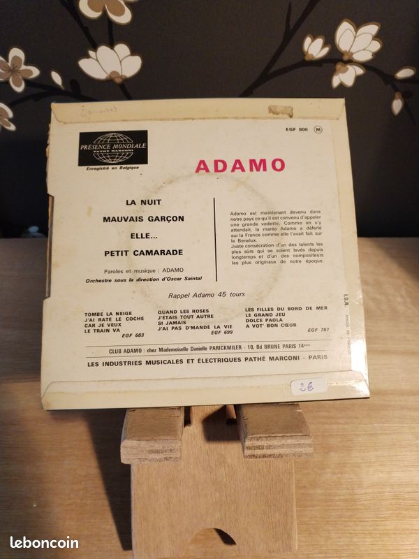 Vinyle Adamo (image 2)
