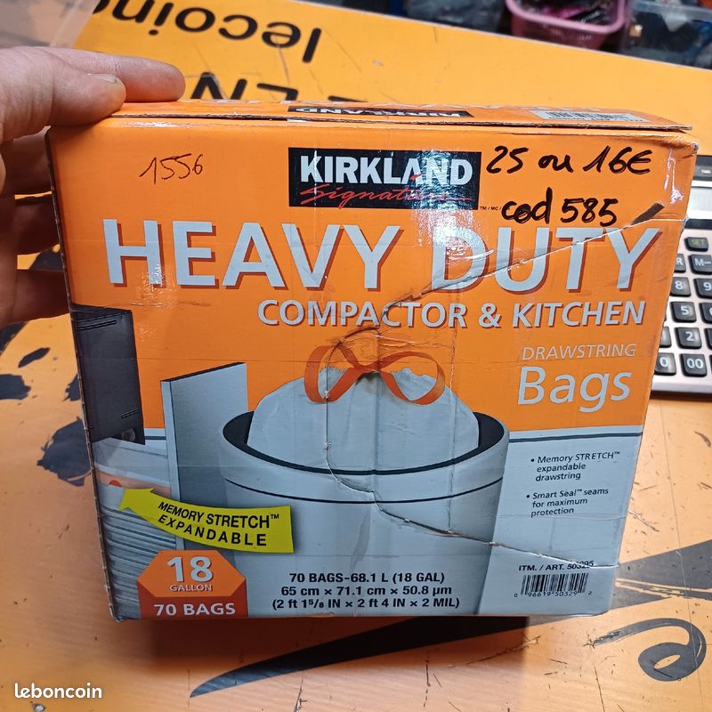 Sac poubelle 68 litres par 70 1556 Bricolage