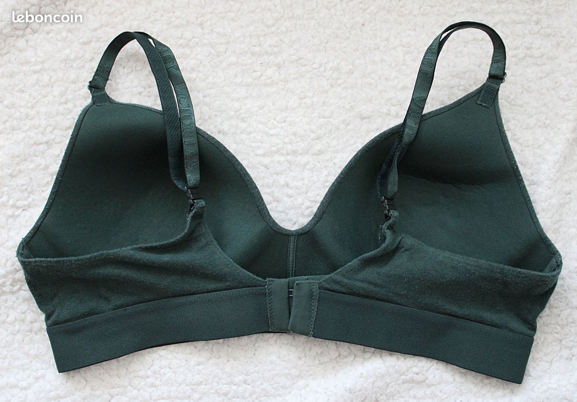 Soutien-gorge de sport vert nid d'abeille - Haut d'entraînement à motif carbone résistant aux chocs pour Femme - France