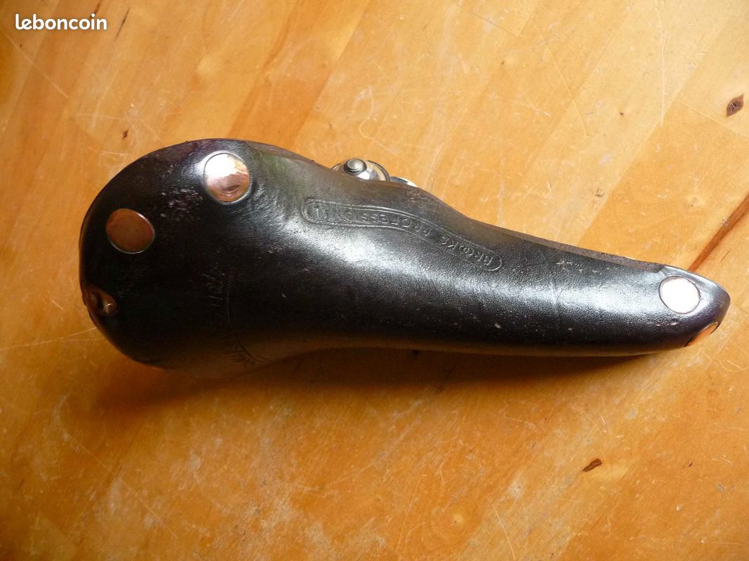 Selle Cuir BROOKS Professional – Patinée Main, Vintage Pour Vélo – Super Patine