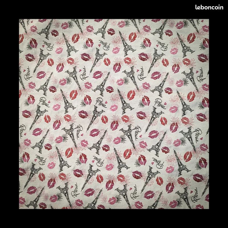 Coupon De Tissu Motif Couture 145x110 Cm - Tissu Coton Multicolore, Neuf, Pour Projets Créatifs