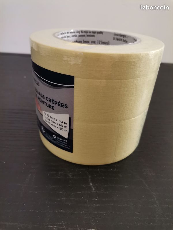 [D62] Lot de 3 rouleaux de ruban de masquage – Neuf sous plastique (image 2)