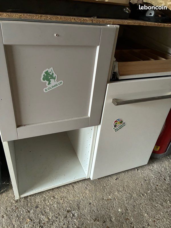 Caisson IKEA METOD 40x60x80 avec 2 tiroirs – cuisine / van / atelier (image 1)