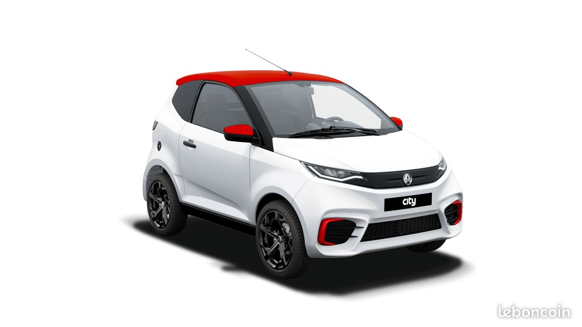 Aixam Ambition City Sport - Blanc Pur Toit Rouge (image 1)