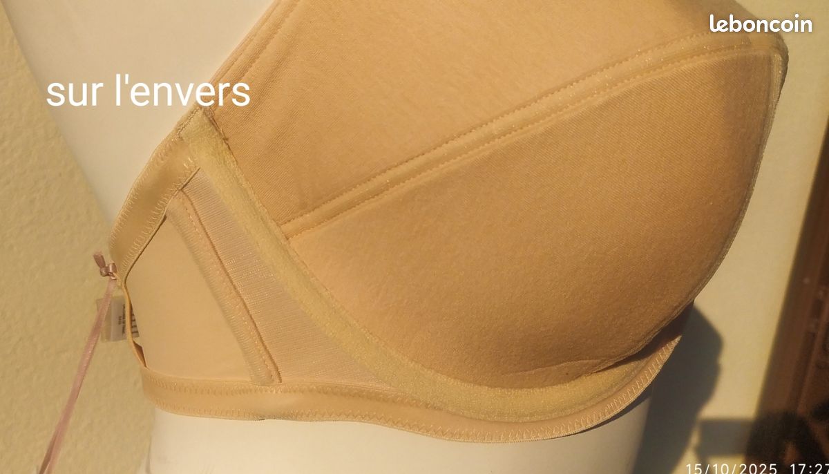 Soutien-gorge Andres Sarda Balconnet - Taille 95C (EU 80C) - Couleur Ivoire - Neuf Avec étiquettes