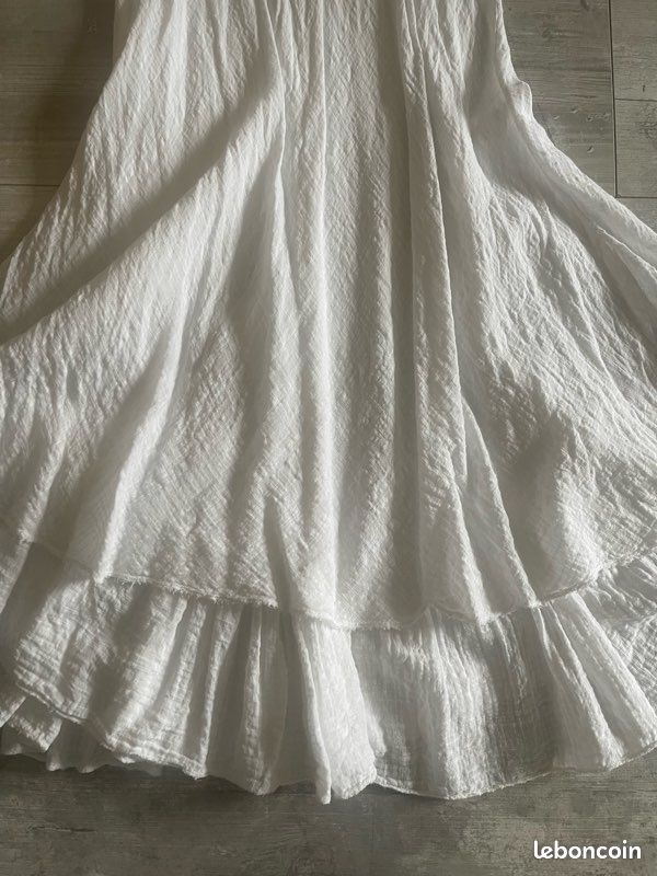 Robe D'été Blanche Légère En Coton - Tailles S/M/L - Neuve Avec étiquettes