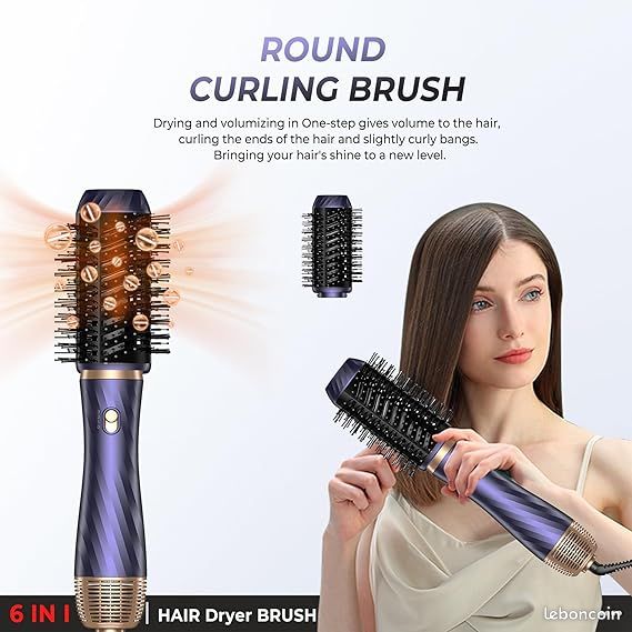 Brosse Chauffante Ronde 1.5 Pouces Brosse Thermique, Fer à Friser