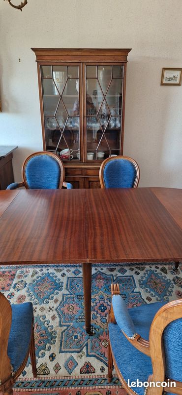 Lot table et 4 sièges acajou massif (image 2)