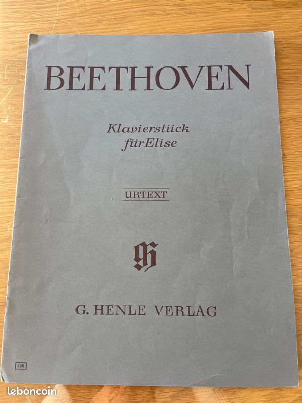 Partition piano Beethoven Lettre à Élise Klavierstuck fur Elise (image 1)