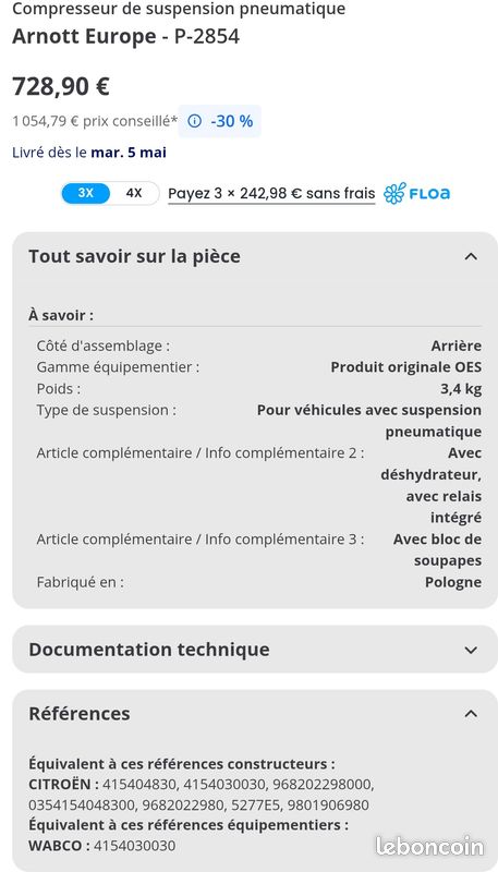 Compresseur suspension pneumatique (image 2)