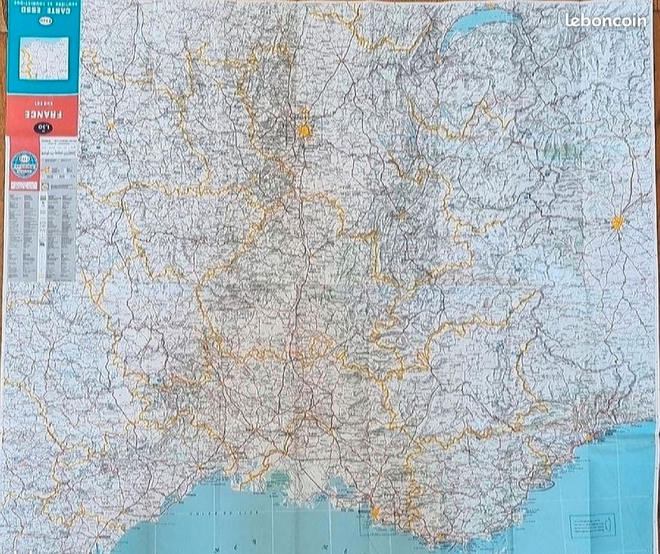 Carte du sud est de la France_Esso_1962*Reservé André (image 1)