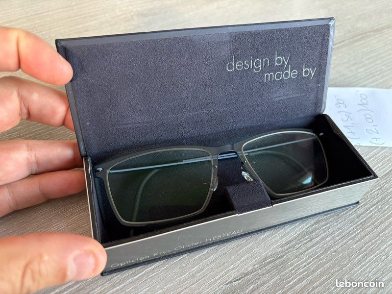 LUNETTES LINDBERG HOMME – TITANE ACÉTATE BLEU – AVEC ÉTUI très