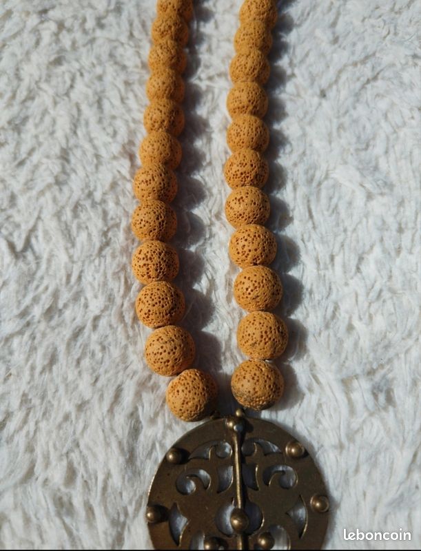 Collier Vintage Ethnique Césarée Paris - Créateur - Style Reminiscence/Ricci - Occasion