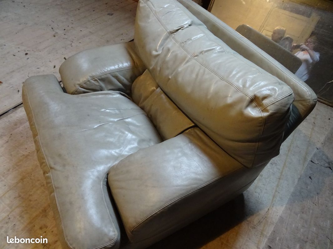 Lot de 2 fauteuils en cuir (image 3)