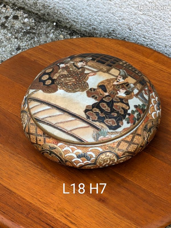 Bonbonnière Céramique Satsuma Japonaise vintage (image 1)