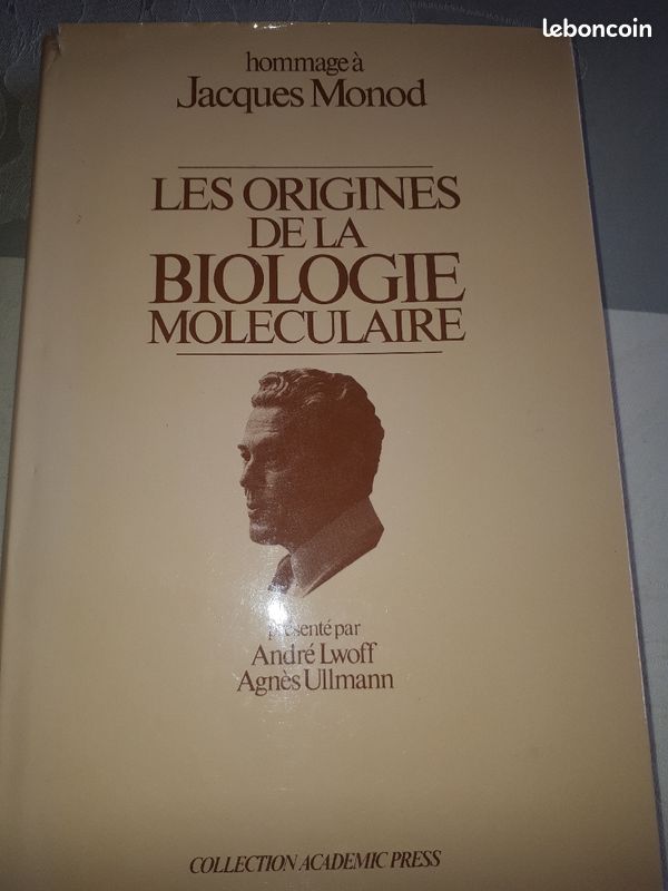 LIVRE Medecine : ORIGINE BIOLOGIE MOLECULAIRE (image 1)