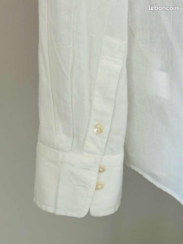 Chemisier blanc coton CYRILLUS T40 (image 4)