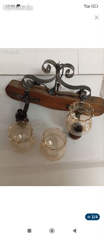 Lustre bois (image 1)