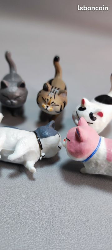 5 figurines chats kawaii | Cadeau déco mignon et coloré (image 9)