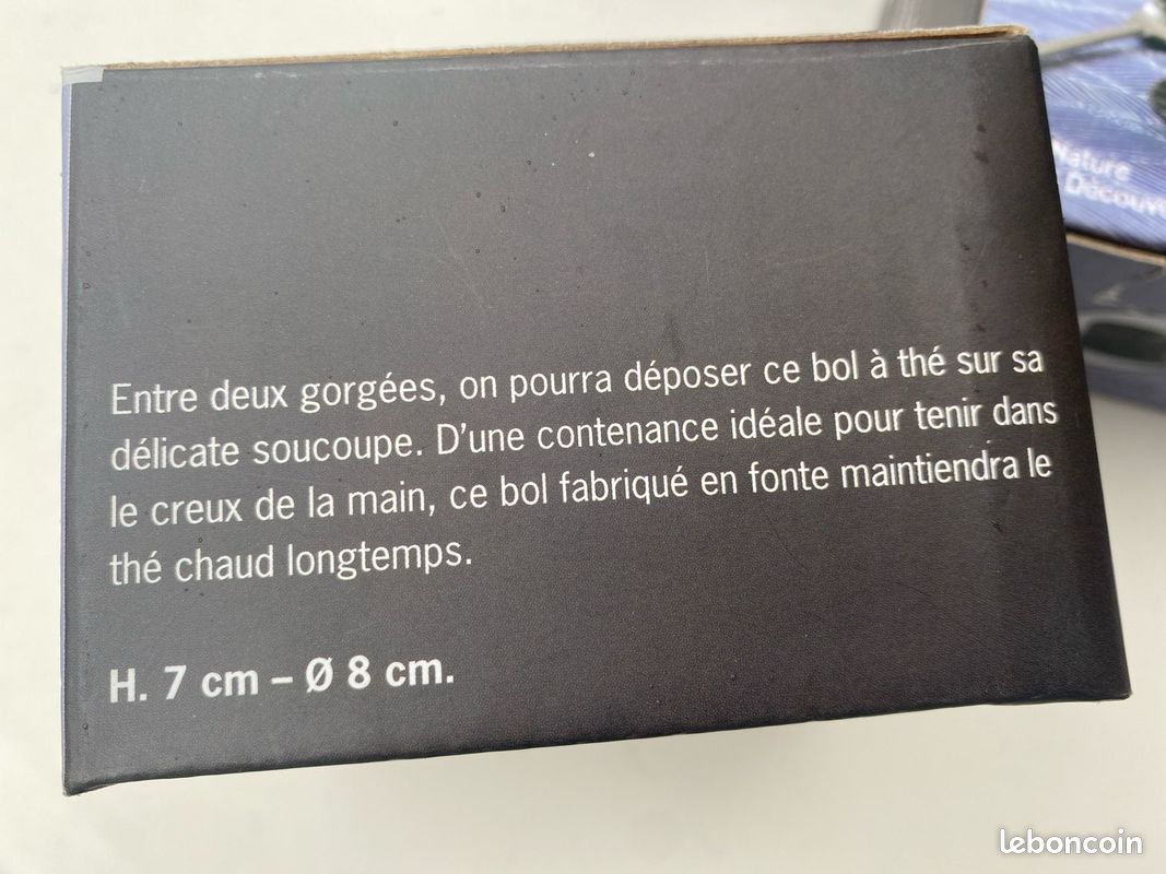 Service de 4 tasses a thé en fonte noir Nature&Decouverte (image 5)