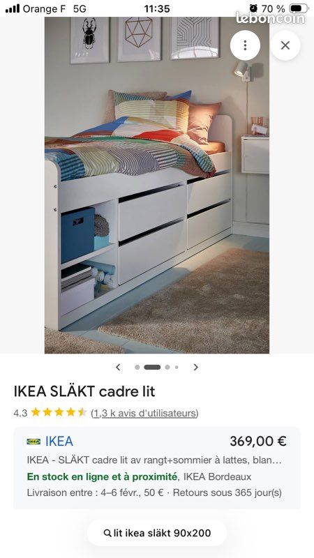 Lit SLAKT IKEA tout neuf (image 2)