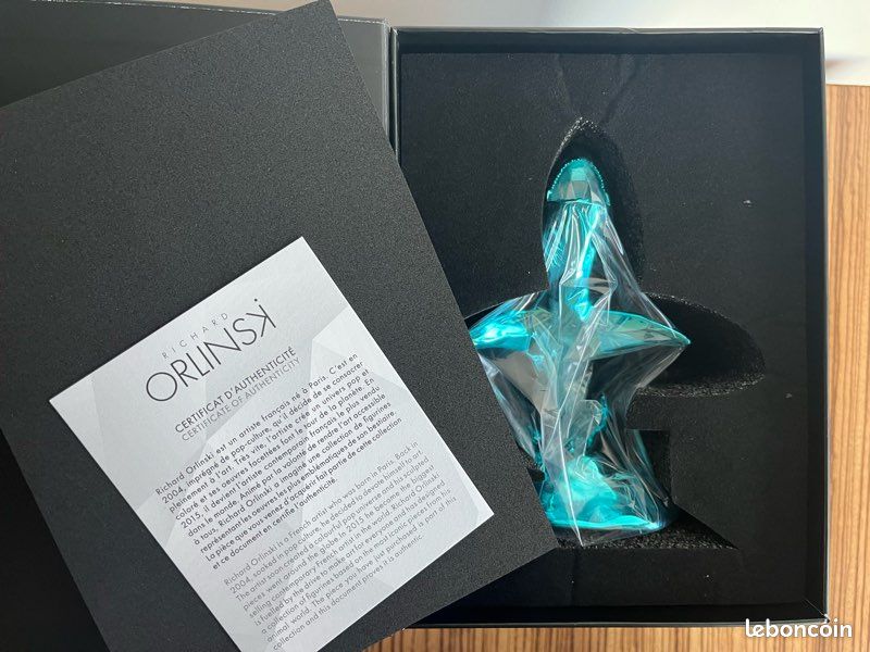 Figurine Orlinski Shark Spirit – Aqua Blue Edition, Résine, Design, Neuve