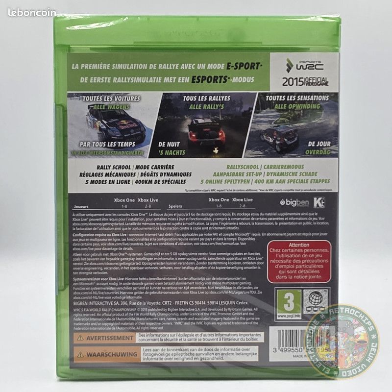 Jeu XBOX One WRC 7 The official game World rally championship très bon Jeu XBOX One WRC 7 The official game World rally championship très bon