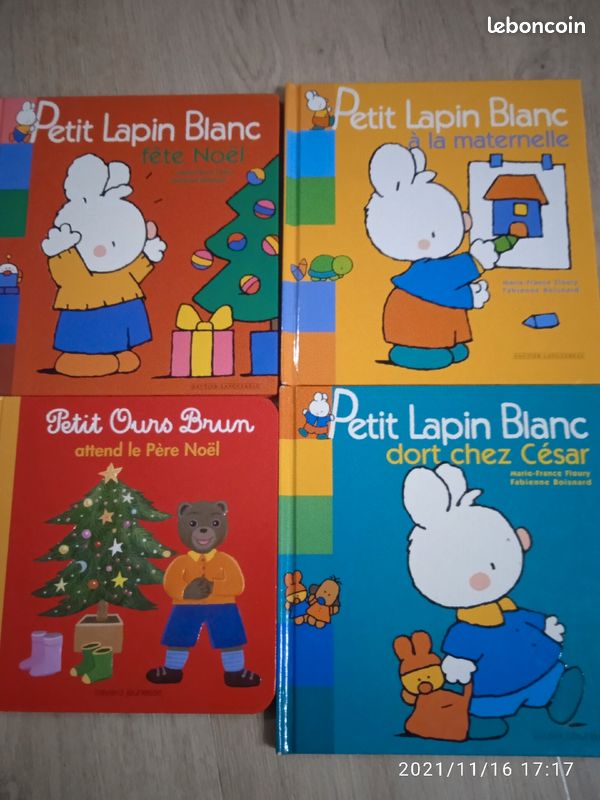 Lot ou à l'unité : 4 livres Petit Lapin blanc et Petit Ours brun (image 1)