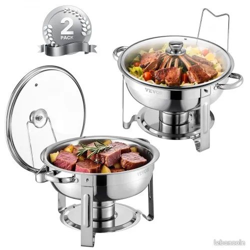 CHAUFFE-PLATS 7,5L INOX pro - Buffet, hôtel, mariage, brunch
