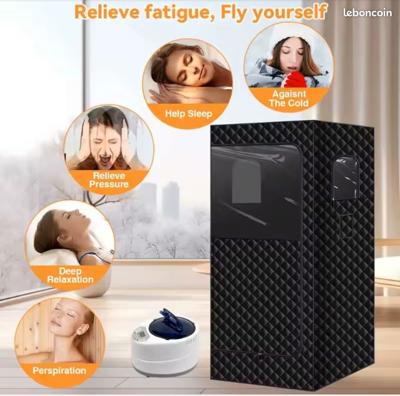 Tente de sauna portable pour tout le corps, générateur de vapeur de 2L avec télécommande (image 6)