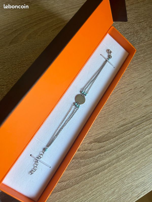 Bracelet en argent la vie en or (image 1)