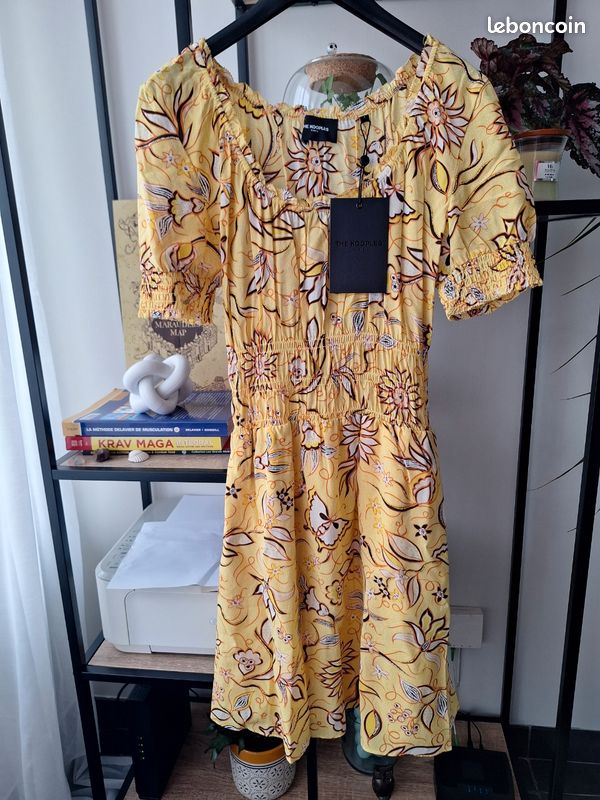Robe Vintage Jaune Dentelle - Éternel Vintage