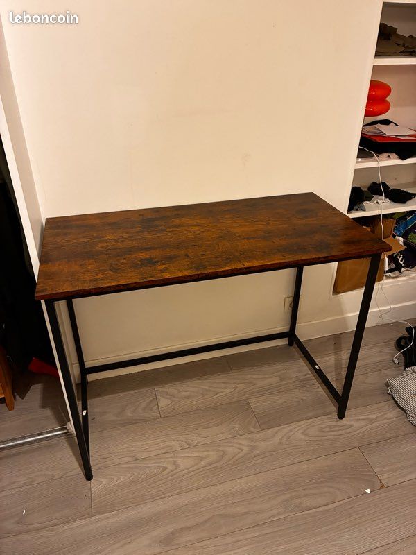 Petit bureau industriel bois & métal – 1m x 50cm x 75cm (image 1)
