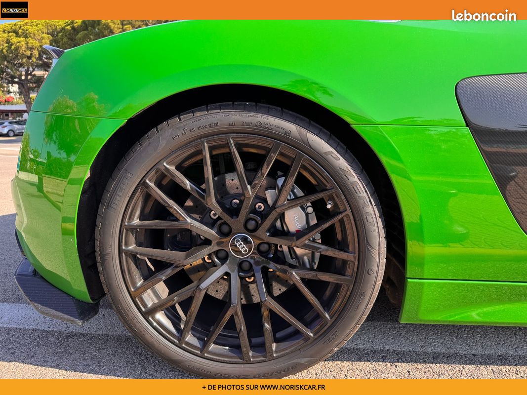 AUDI R8 SPYDER V10 Plus 5.2 FSI 610 S tronic 7 Quattro - Bang Olufsen - Ceramiques - Vert Java - Carbone - Audi ex (image 15)