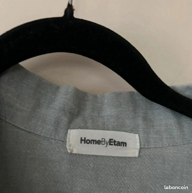Ensemble etam home femme L/40 chemise + pantalon coton lin été casual loungewear vacances (image 7)