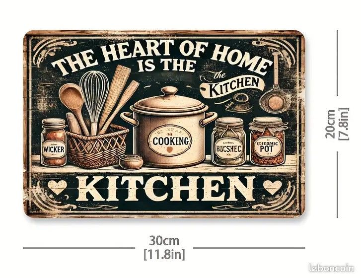 Plaque métallique KITCHEN (image 3)