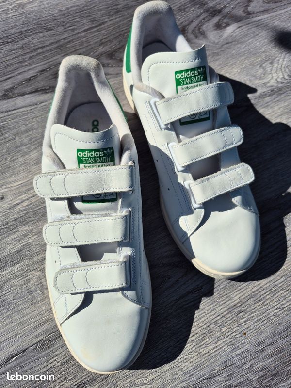 Adidas stan Smith cuir blanc a scratch Chaussures