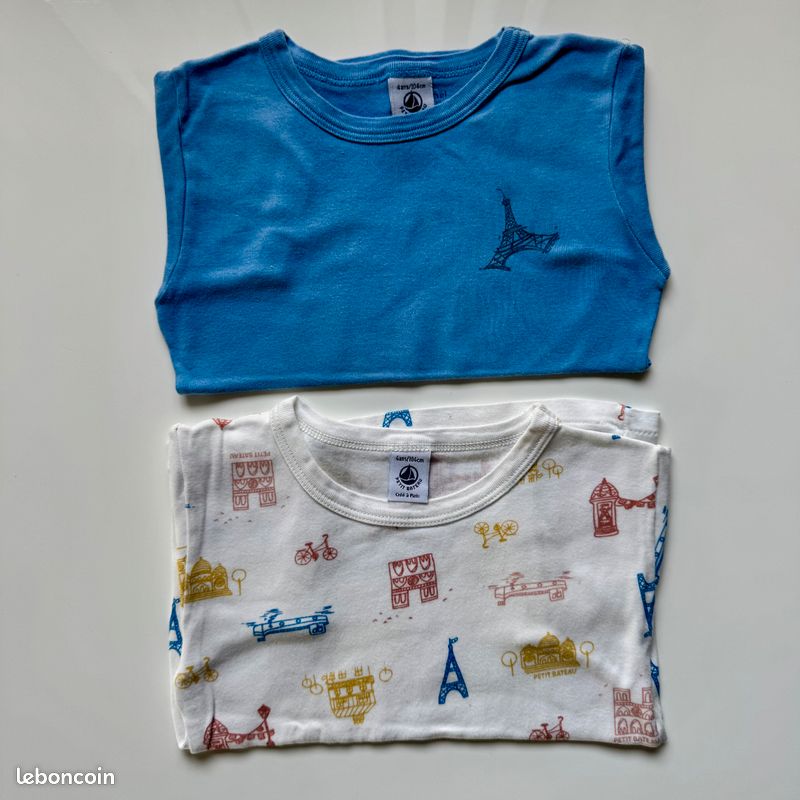 Petit Bateau Tee-shirt Manches Longues Garçon - Côté 1x1 Extensible Confortable Couleurs Variées