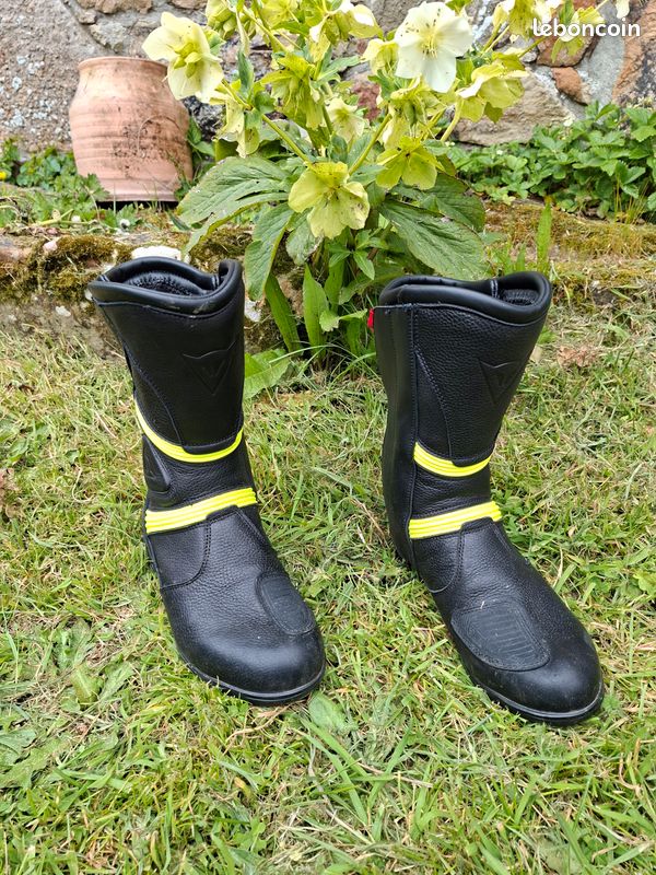 Bottes moto Gore-Tex Dainese Fulcrum T. 42 - Jaune Fluo, Noir - (image 2)