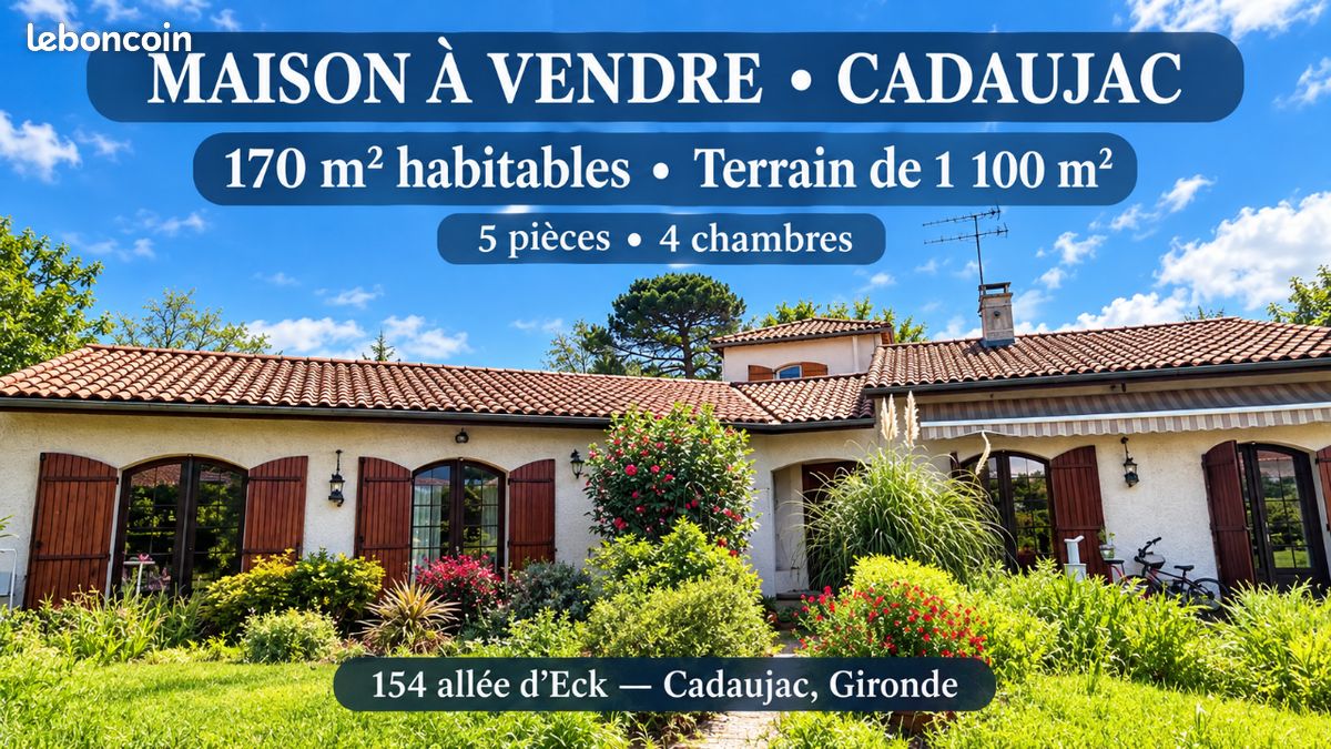 Maison 5 pièces 170 m² · à Cadaujac · 170 m² · 395 000 €