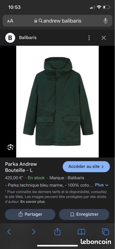 Parka Andrew Bouteille Balibaris L (image 5)