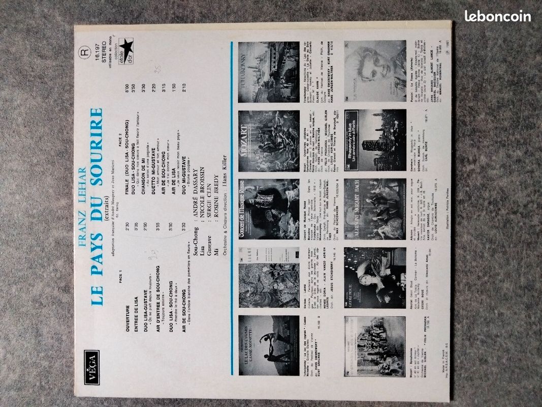 Vinyle 33 T Franz Lehar Le Pays du sourire (image 2)