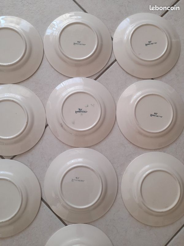 10 assiettes à dessert Longchamp décor vaches au pré (image 8)